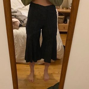 Rachel Zoe Linen high rise pinstripe crop pant